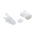 CAT6A Modular RJ-45 Plugs w/Boots, Solid/Stranded UTP, 100PK